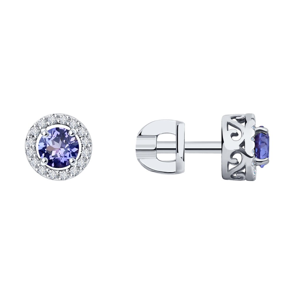 

Серьги SOKOLOV Diamonds из белого золота с бриллиантами и танзанитами