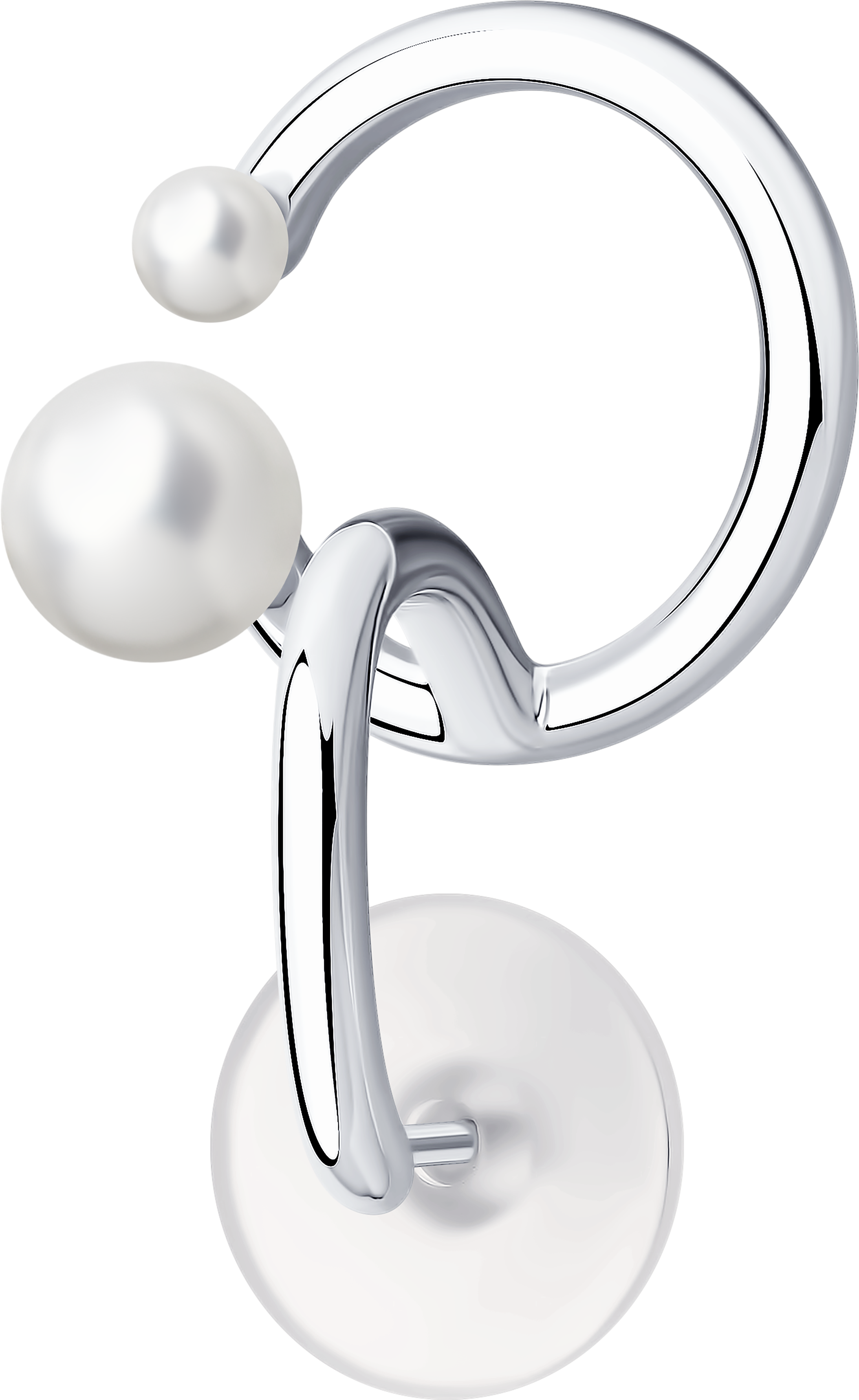 Серьга SKLV из серебра с жемчугом 1040₽