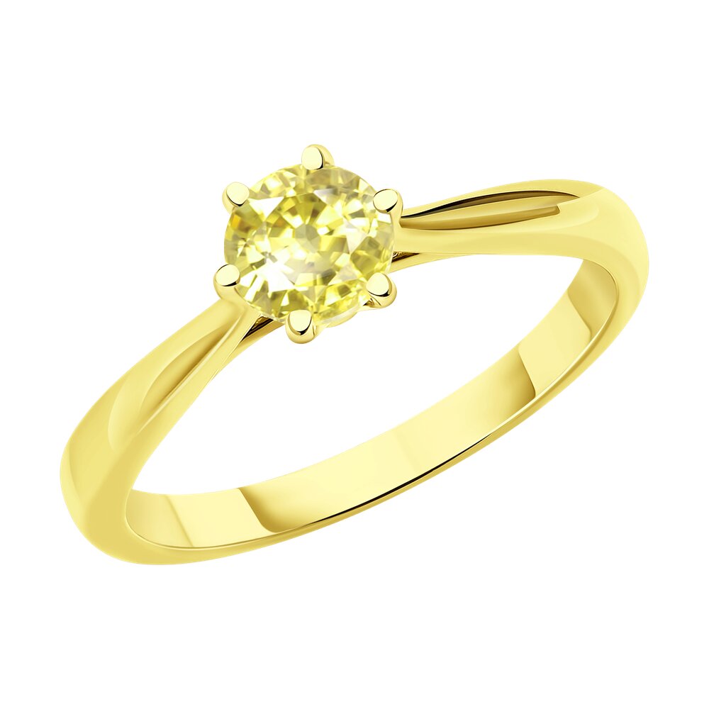 Кольцо SOKOLOV из желтого золота с бриллиантом