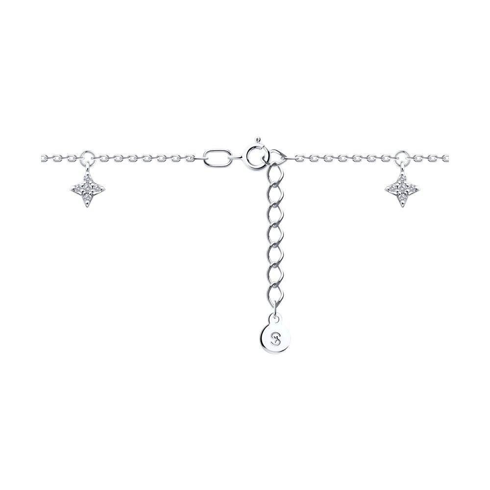 Браслет SOKOLOV из золочёного серебра с фианитами, фото 3