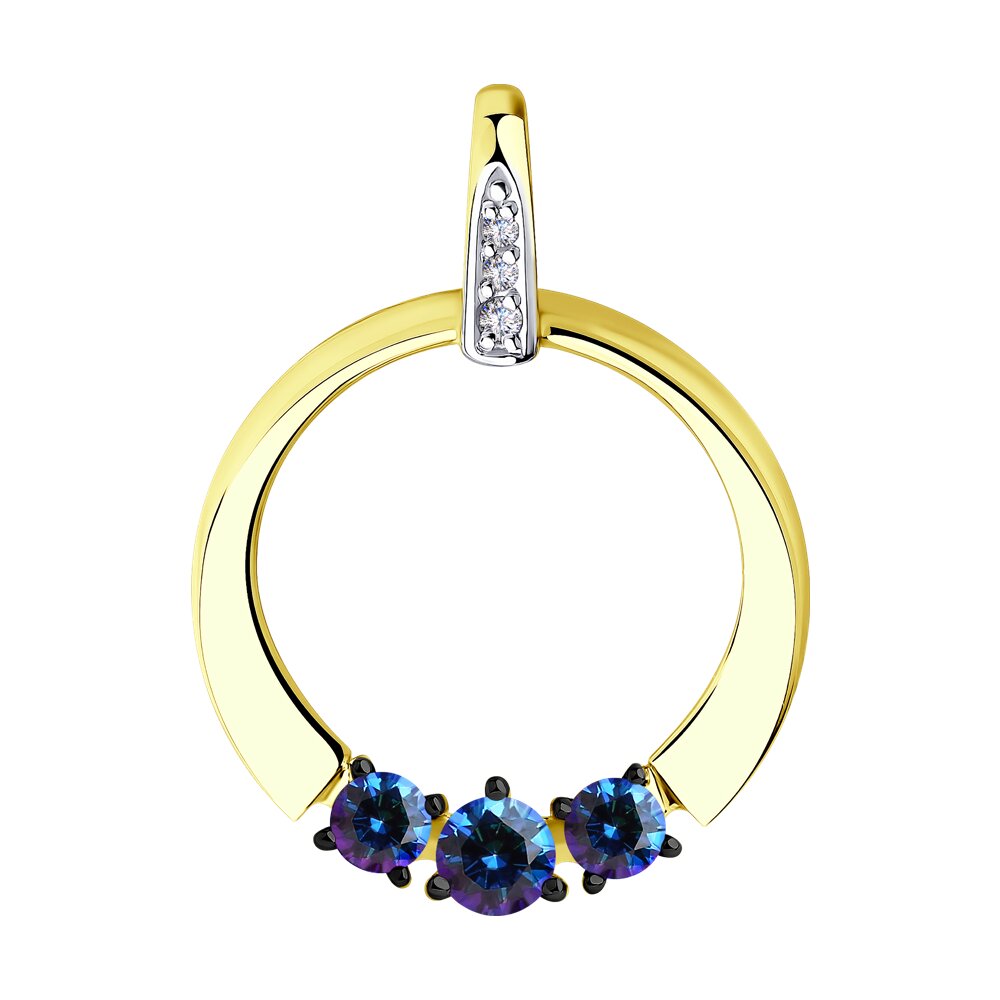 

Подвеска SOKOLOV из желтого золота с фианитами Swarovski