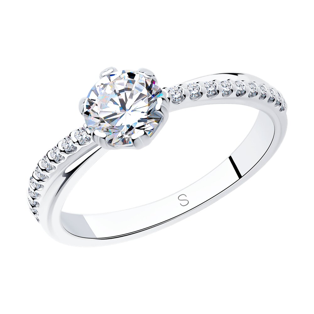 

Помолвочное кольцо SOKOLOV из серебра с фианитами