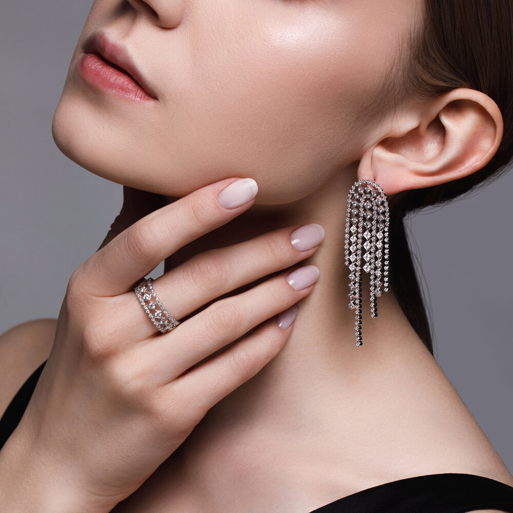 фото Серьги sokolov diamonds из белого золота с бриллиантами