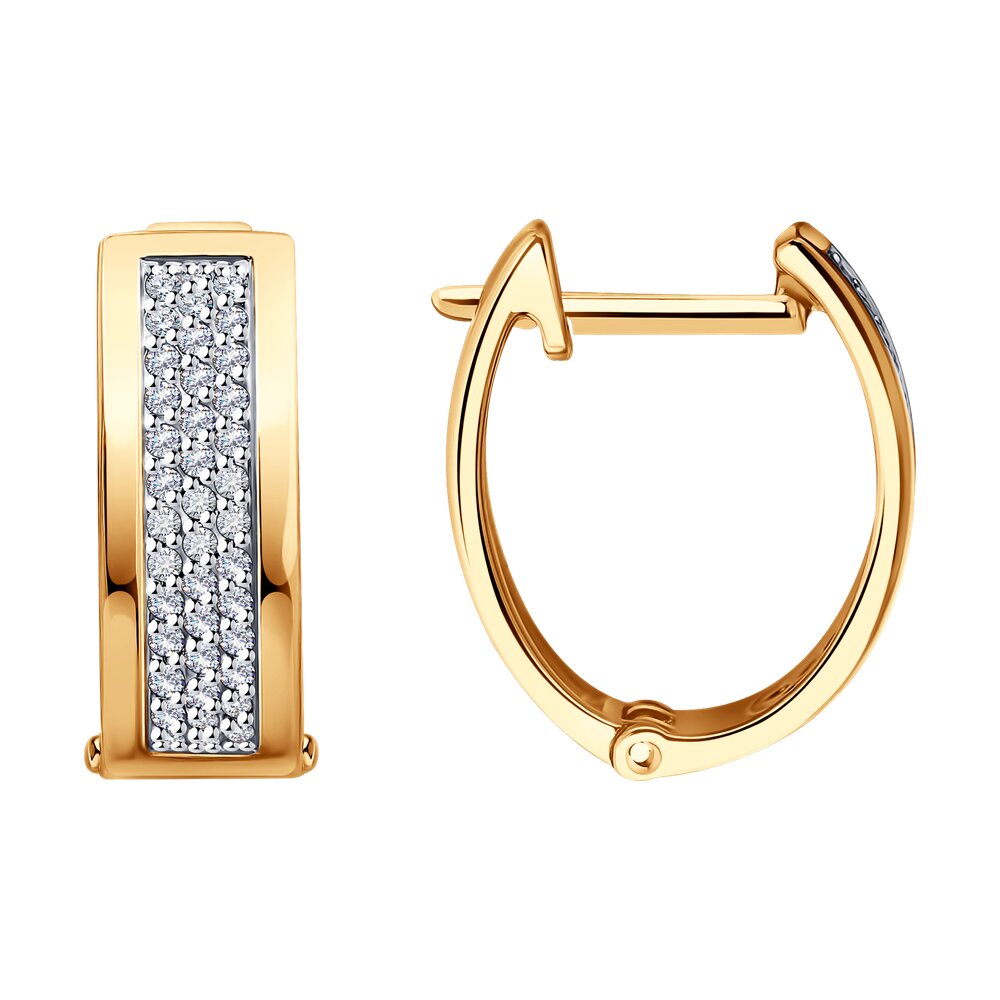 Серьги SOKOLOV Diamonds из золота с бриллиантами