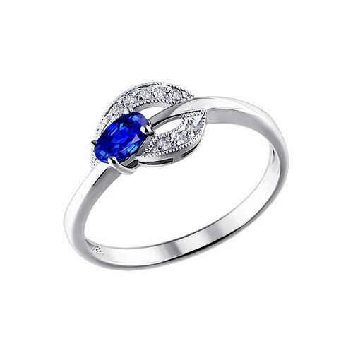 

Кольцо SOKOLOV из белого золота с бриллиантами и сапфиром