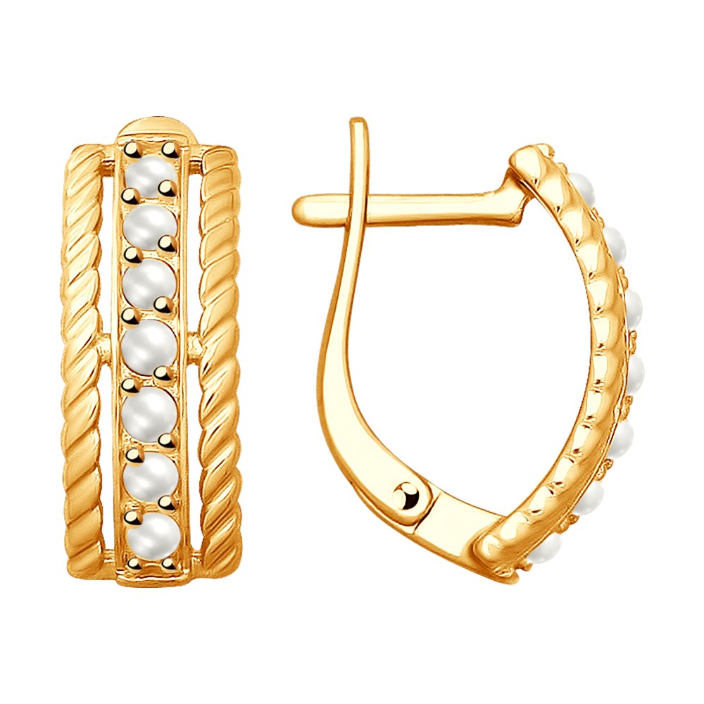 

Серьги SOKOLOV из серебра с жемчугом Swarovski