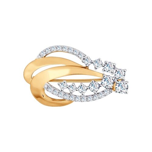 

Брошь SOKOLOV из золота с фианитами