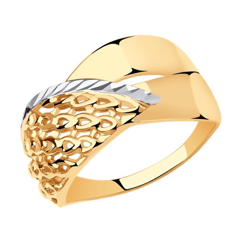 Кольцо из золота с алмазной гранью 018655 SOKOLOV фото