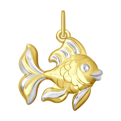 Подвеска "Рыбка" из желтого золота