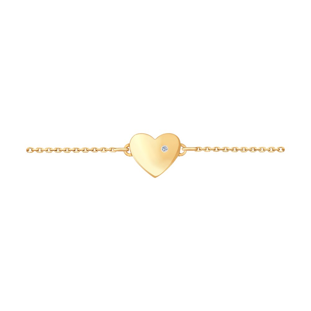 

Браслет SOKOLOV Diamonds из золота с бриллиантом «Любовь»