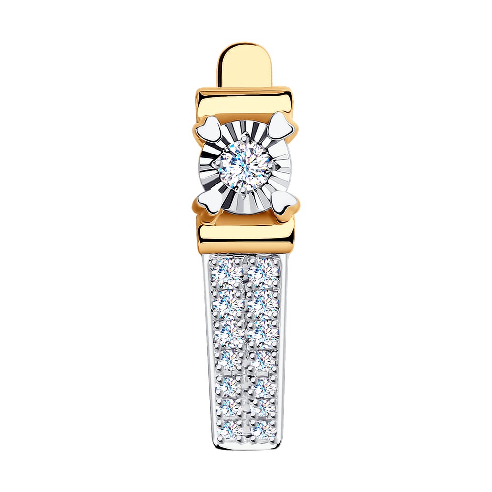 

Серьга SOKOLOV Diamonds из комбинированного золота с бриллиантами
