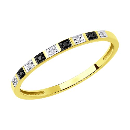 Кольцо из желтого золота с бриллиантами 7010052-2 SOKOLOV фото