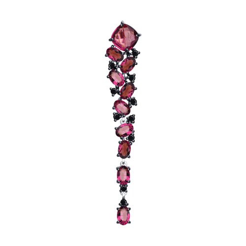 Подвеска из серебра с кристаллами Swarovski и фианитами