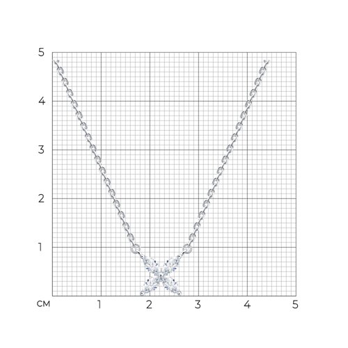 Колье из серебра с фианитами - фото 4