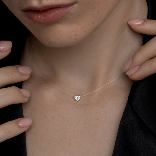 Колье из серебра с бриллиантами - фото 3