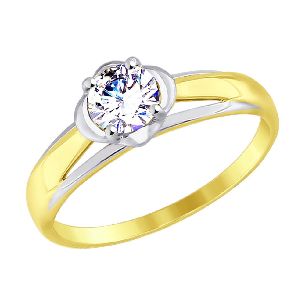 

Кольцо SOKOLOV из желтого золота с фианитом