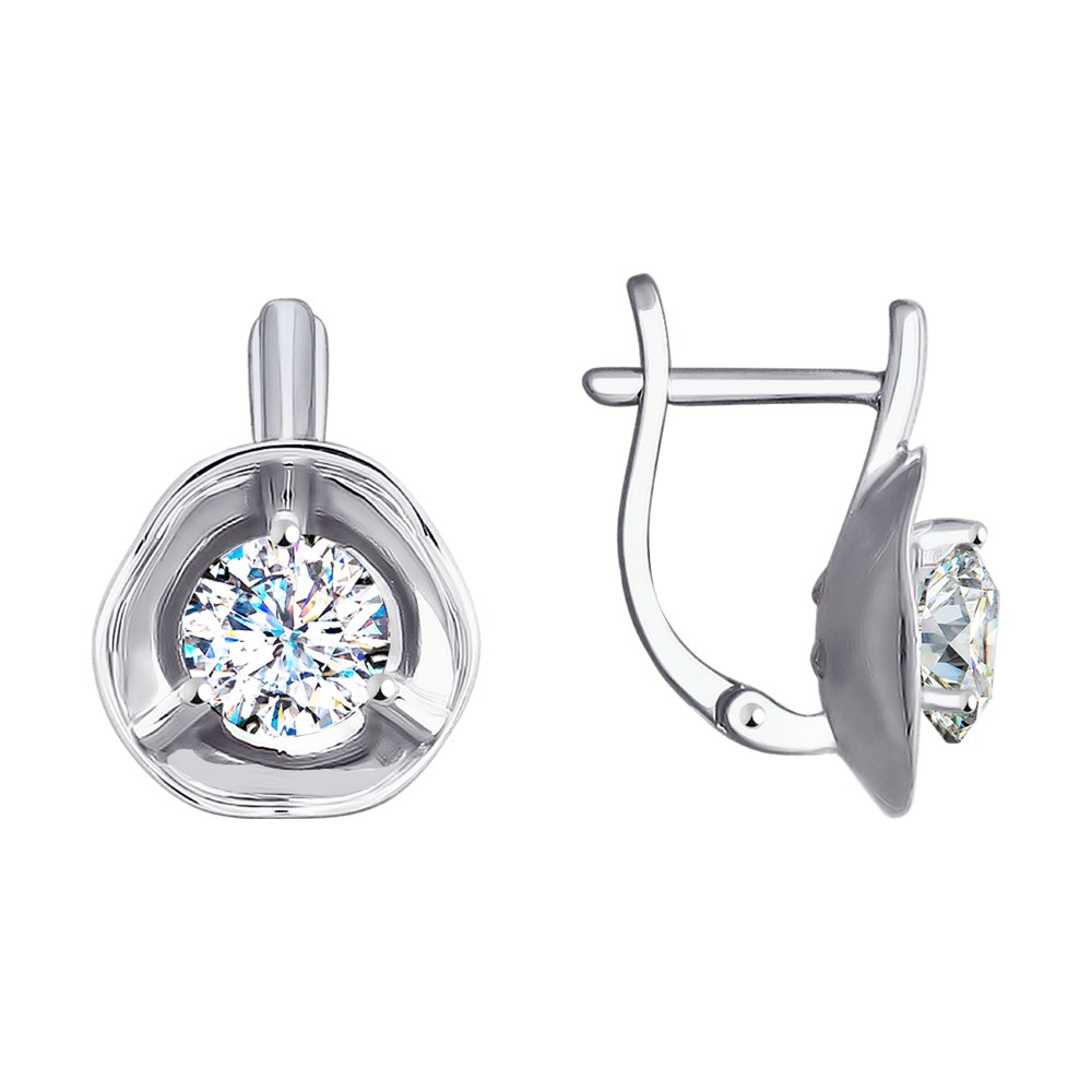 

Серьги SOKOLOV из белого золота со Swarovski Zirconia
