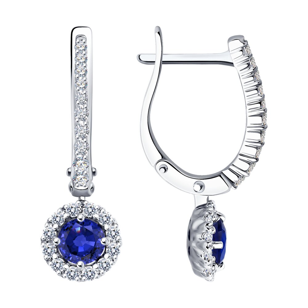

Серьги SOKOLOV Diamonds из белого золота с бриллиантами и сапфирами