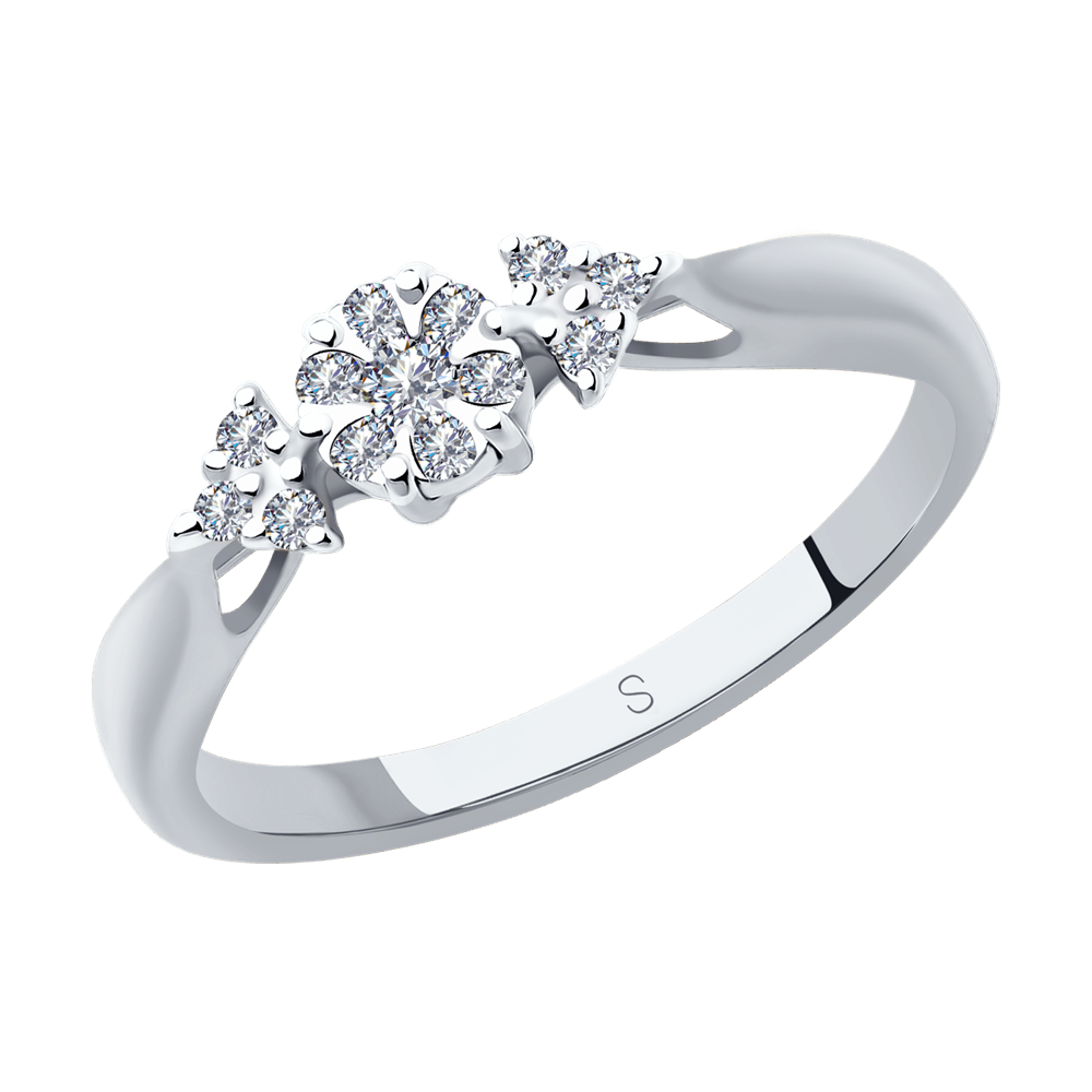 фото Помолвочное кольцо sokolov diamonds из белого золота с бриллиантами