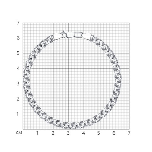 Браслет из серебра с алмазной гранью - фото 4