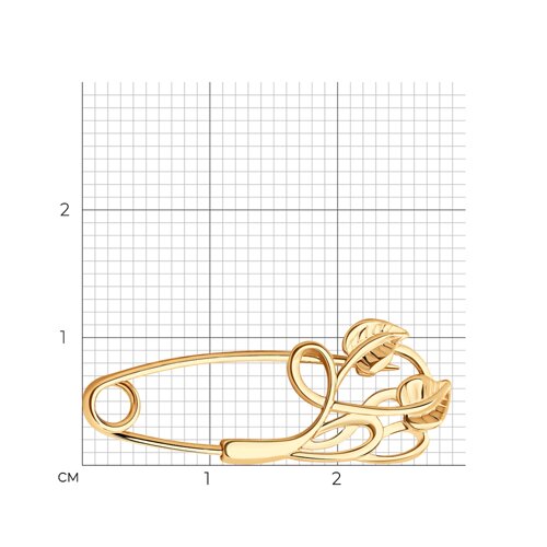 Брошь из золочёного серебра - фото 5