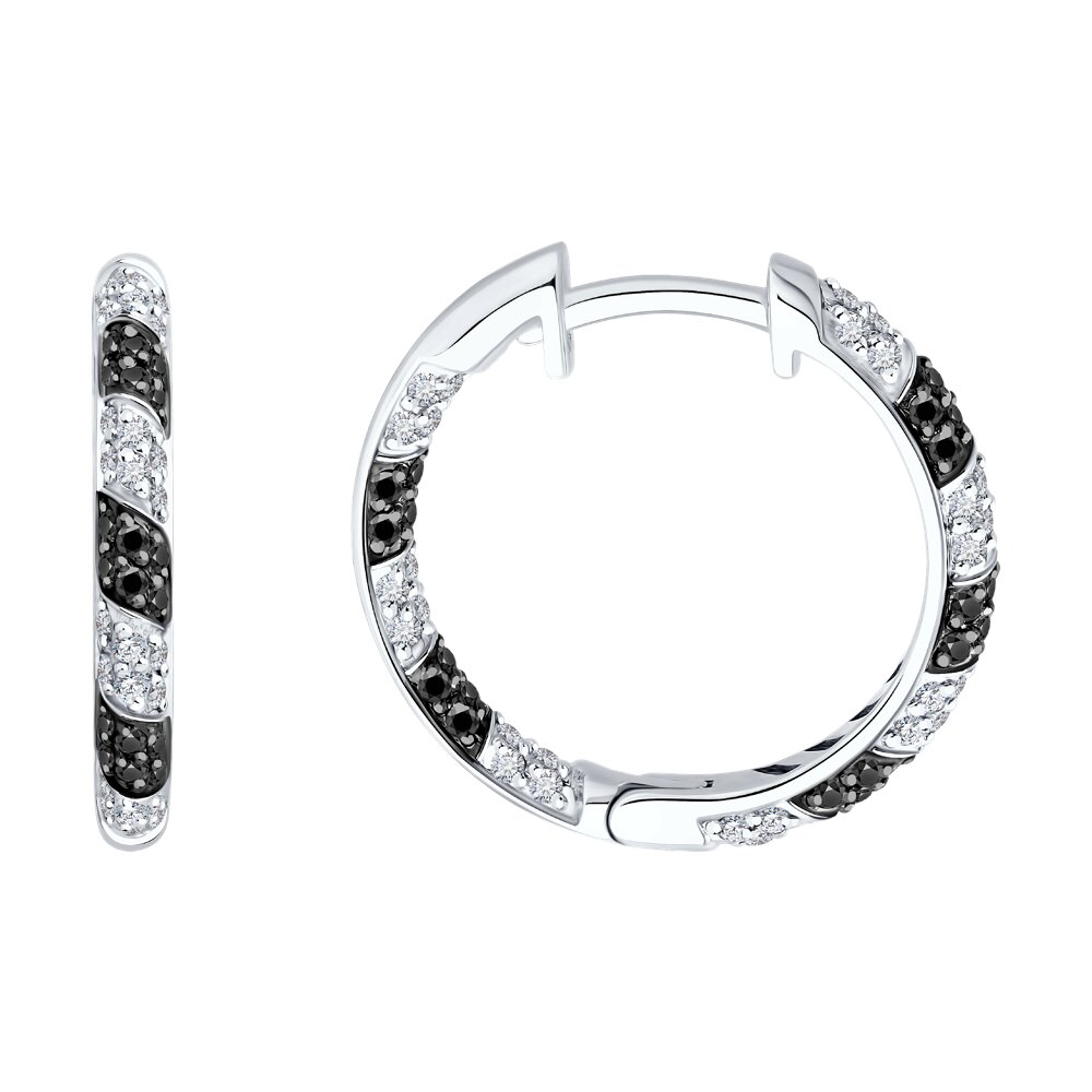 Серьги SOKOLOV из белого золота с бриллиантами