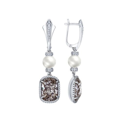

Серьги с жемчугом и кристаллами Swarovski SOKOLOV